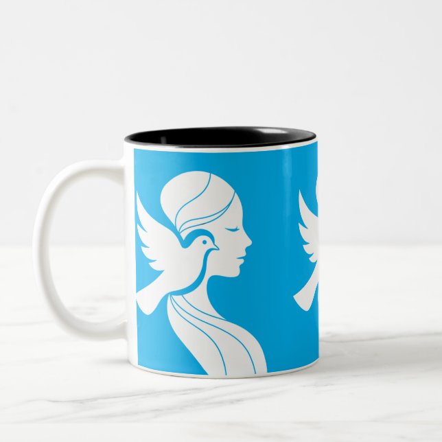 Ein herzzerwärmender Tribut für den glücklichen Mu Zweifarbige Tasse (Links)