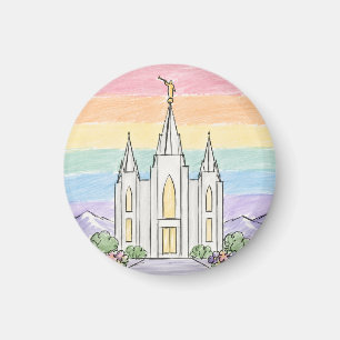 Ein himmlischer Ort des Friedens   Schöner LDS-Tem Magnet