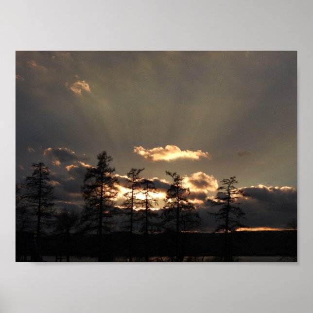 Ein himmlischer Sonnenuntergang Poster (Vorne)