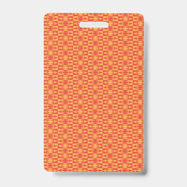 Ein Hintergrundmuster mit Orange und Pfirsich Ausweis (Vorderseite)