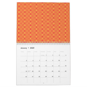 Ein Hintergrundmuster mit Orange und Pfirsich Kalender