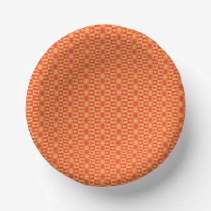 Ein Hintergrundmuster mit Orange und Pfirsich Pappteller
