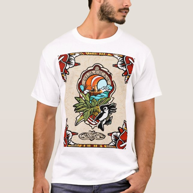 Ein Hinweis auf den traditionellen Blitz Tattoo St T-Shirt (Vorderseite)
