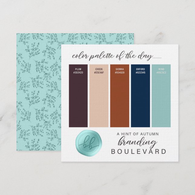 Ein Hinweis auf die Farbpalette des Herbstes Einladung (Vorne/Hinten)