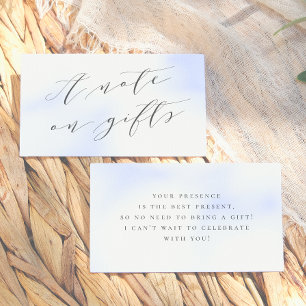 Ein Hinweis auf Geschenke Elegantes Minimalistisch Begleitkarte