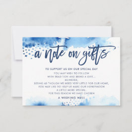 EIN HINWEIS AUF GIFTS stilvolle marineblaue Aquare Einladung