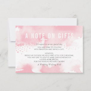 EIN HINWEIS AUF GIFTS-Stilvolles Aquarell Rosa gra Einladung
