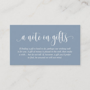 Ein Hinweis auf Hochzeitsgeschenke, moderne, elega Begleitkarte