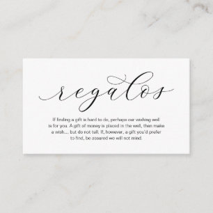 Ein Hinweis auf Hochzeitsgeschenke, Regalos, schön Begleitkarte