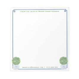 Ein Hinweis aus | Chic Blue Griry Key Boxwood Topi Notizblock