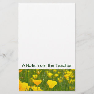 Ein Hinweis aus den Blume der Teacher Stationery P Briefpapier