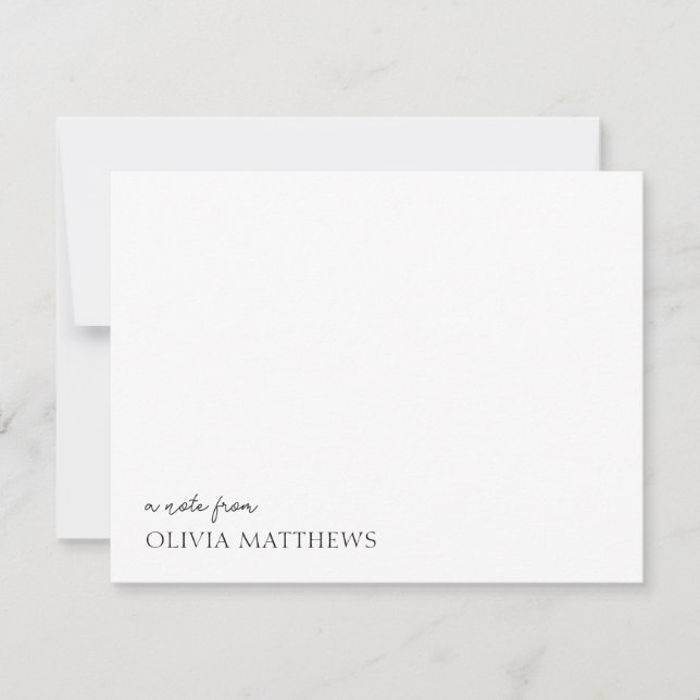 Ein Hinweis aus der Script Typografy Chic Note Car Mitteilungskarte (Vorderseite)