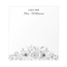 Ein Hinweis aus Individuelle Name botanische Blume Notizblock