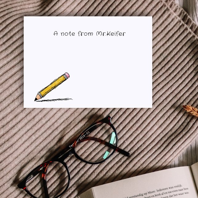 Ein Hinweis des Lehrers Illustrierter einfacher St Post-it Klebezettel (Von Creator hochgeladen)