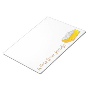 Ein Hinweis vom Personalisierten Gelben Zitronenpl Notizblock