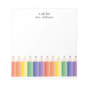 Ein Hinweis von der Wertschätzung moderner Regenbo Notizblock