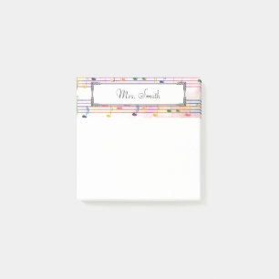 Ein Hinweis von einem Musiker aus farbenfroher Mus Post-it Klebezettel