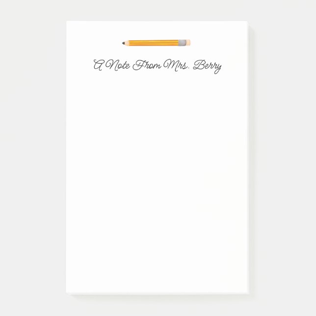 Ein Hinweis von Lehrerstift Post-it Klebezettel (Vorderseite)