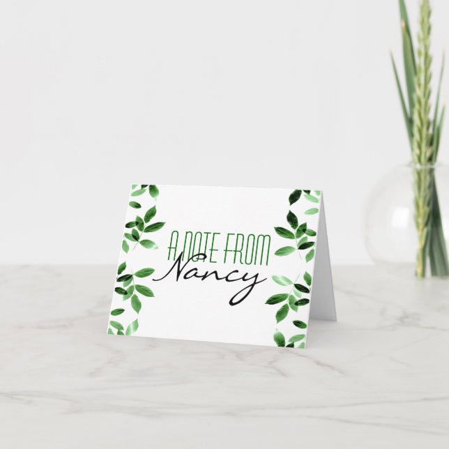 Ein Hinweis von... Notecards Karte (Vorderseite)