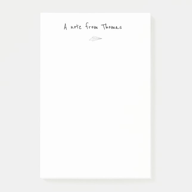 Ein Hinweis von Papierflugzeugen Post-it Klebezettel (Vorderseite)