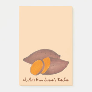 Ein Hinweis von Sweet Potato Yam Food Kitchen Post Post-it Klebezettel