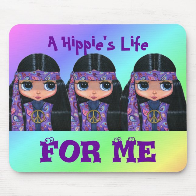 Ein Hippie-Leben für mich Mousepad (Vorne)