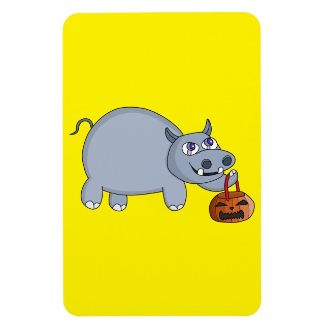 Ein Hippo mit einem Pumpkettenbeutel Magnet (Vertikal)