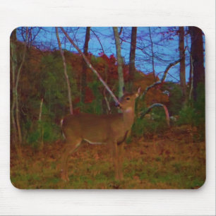 Ein Hirsch: Rot grün und blau Mousepad