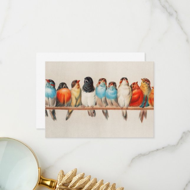 Ein Hirsch von Hector Giacomelli Dankeskarte (Vorderseite/Rückseite Beispiel)