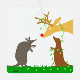 Ein Hirschweihnachtsdekor Ornament Aus Metall