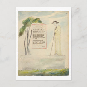 Ein Hirte, der die Epitaph liest, von Elegy Writte Postkarte