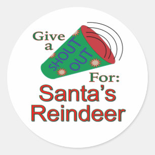 Ein Hoch auf Santas Rentiere Runder Aufkleber