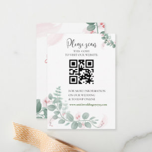 Ein Hochzeitsszenario mit QR-Code-Umschließungskar Mitteilungskarte