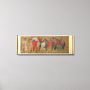 Ein Hof mit Pferden Leinwanddruck