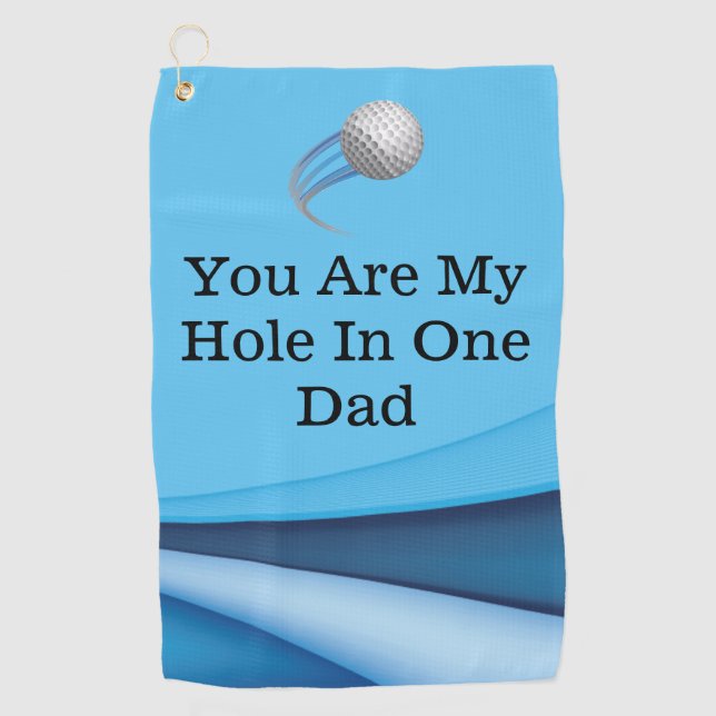 Ein "Hole-in-One"-Geschenk für den Vater: Bestes V Golfhandtuch (Vorderseite)