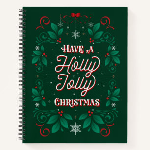 Ein Holly-Jolly-WeihnachtsNotebook Notizbuch