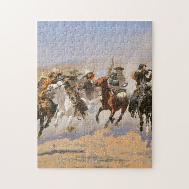 Ein Holzschlag von Frederick Remington Puzzle (Vertikal)