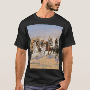 Ein Holzschlag von Frederick Remington T-Shirt