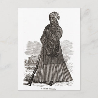 Ein Holzschnitt von Harriet Tubman vor 1869 Postkarte