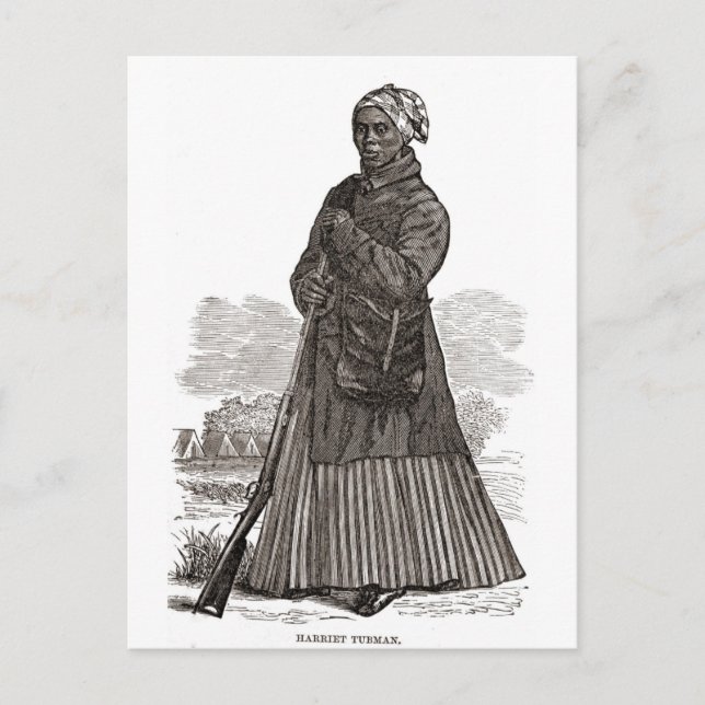 Ein Holzschnitt von Harriet Tubman vor 1869 Postkarte (Vorderseite)