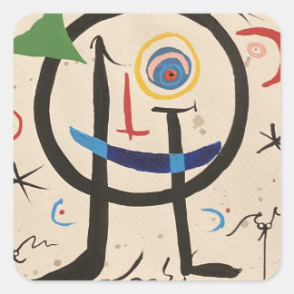 EIN HOMAL NACH MIRO QUADRATISCHER AUFKLEBER