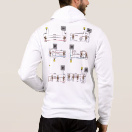 Ein HOODIE mit Schaltplänen für 3-Wege- und 4-Wege