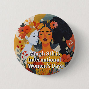 Ein hübscher Internationaler Frauentag  Button