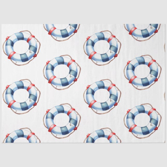 Ein Hübsches Design der Blue Nautic Series 5 Seidenpapier (Vorderseite)