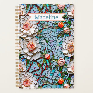 Ein Hübsches Imitat Mosaik-Blumenmuster Personalis Planer
