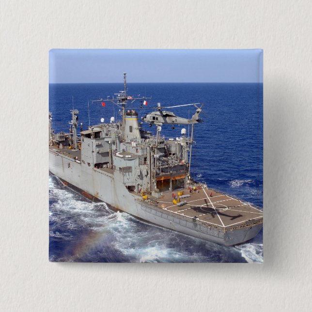 Ein Hubschrauber löscht das Cockpit Button (Vorderseite)