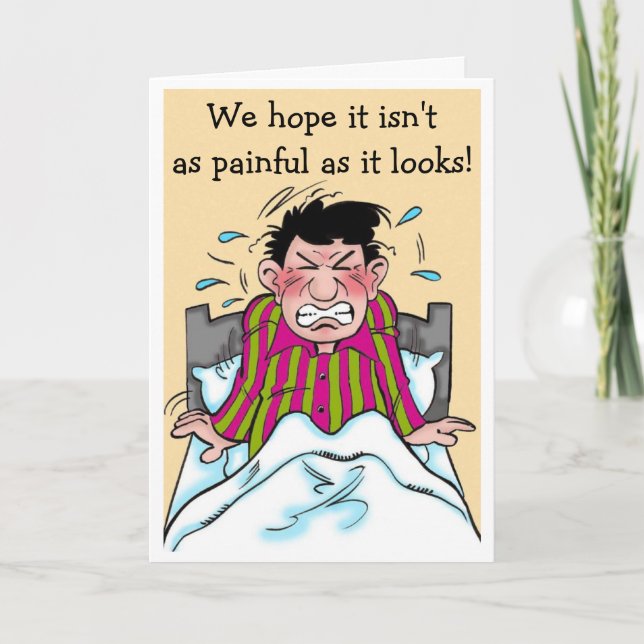 Ein humorvoller Get Well-Well-Card-Patient Karte (Vorderseite)