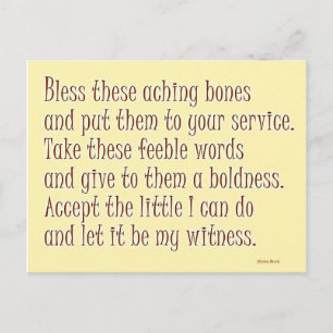 Ein humorvolles Gebet Postkarte