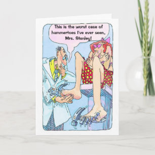 Ein humorvolles Get Well Card Hammertoe Karte