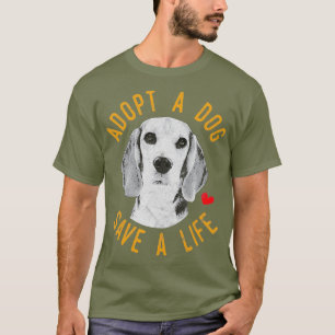 Ein Hund adoptiere einen Beagle, der lebensrettend T-Shirt